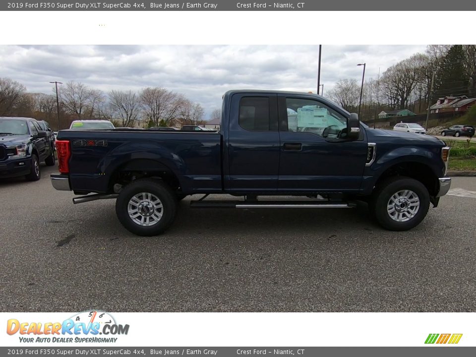 2019 Ford F350 Super Duty XLT SuperCab 4x4 Blue Jeans / Earth Gray Photo #8