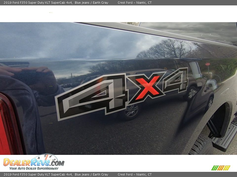 2019 Ford F350 Super Duty XLT SuperCab 4x4 Blue Jeans / Earth Gray Photo #9