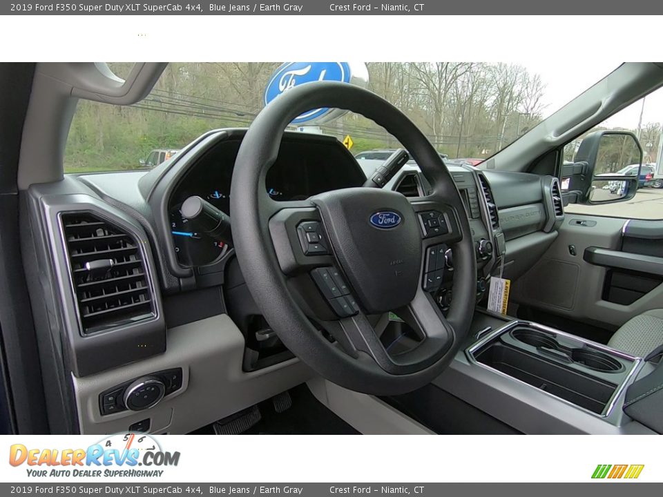 2019 Ford F350 Super Duty XLT SuperCab 4x4 Blue Jeans / Earth Gray Photo #10