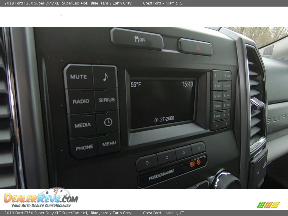 2019 Ford F350 Super Duty XLT SuperCab 4x4 Blue Jeans / Earth Gray Photo #14