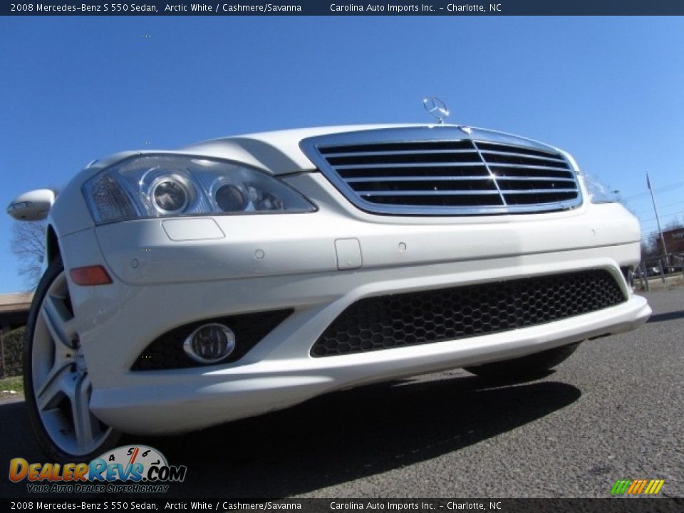 2008 Mercedes-Benz S 550 Sedan Arctic White / Cashmere/Savanna Photo #1