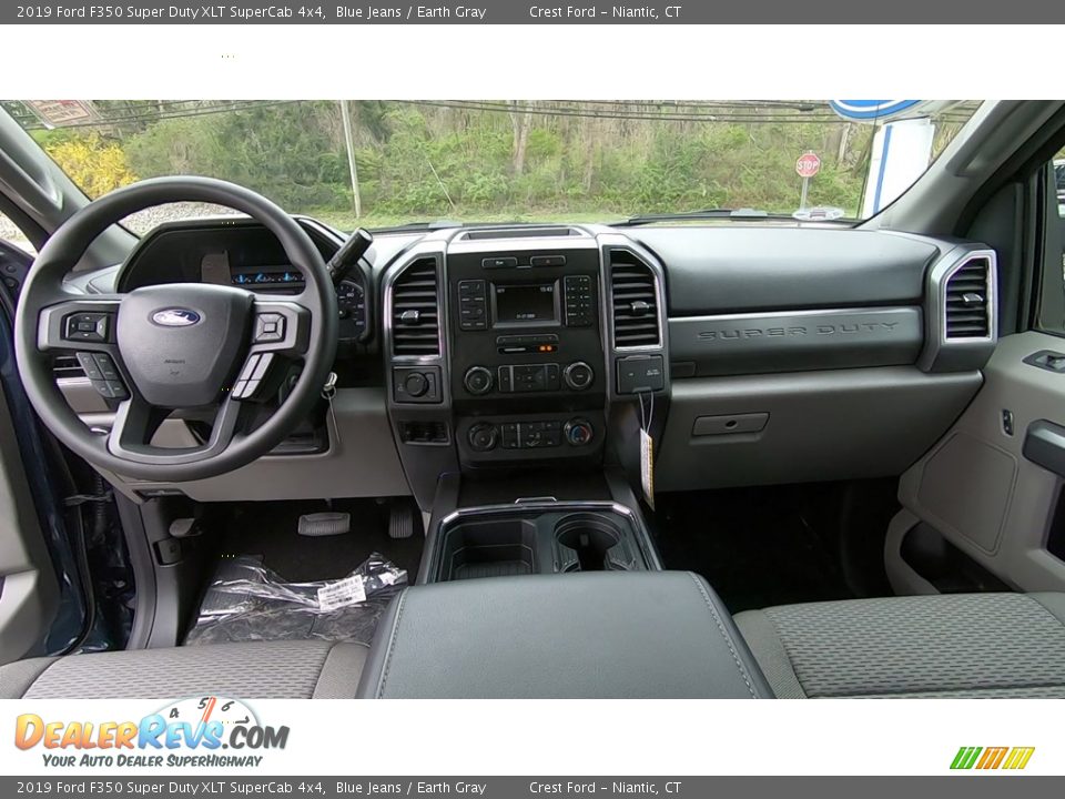 2019 Ford F350 Super Duty XLT SuperCab 4x4 Blue Jeans / Earth Gray Photo #18