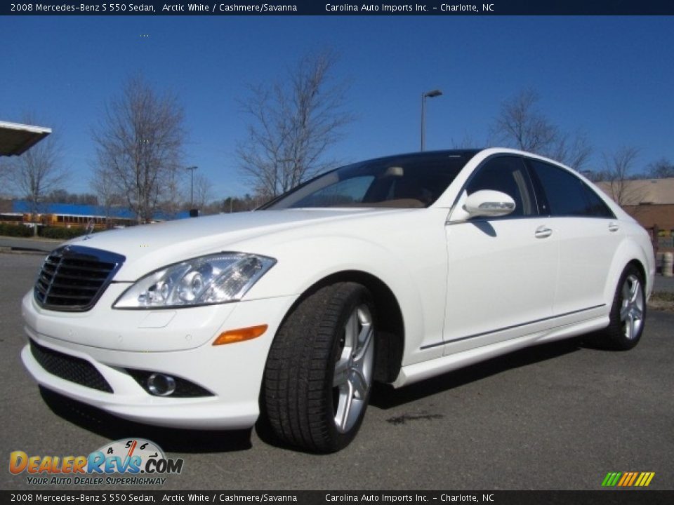2008 Mercedes-Benz S 550 Sedan Arctic White / Cashmere/Savanna Photo #6