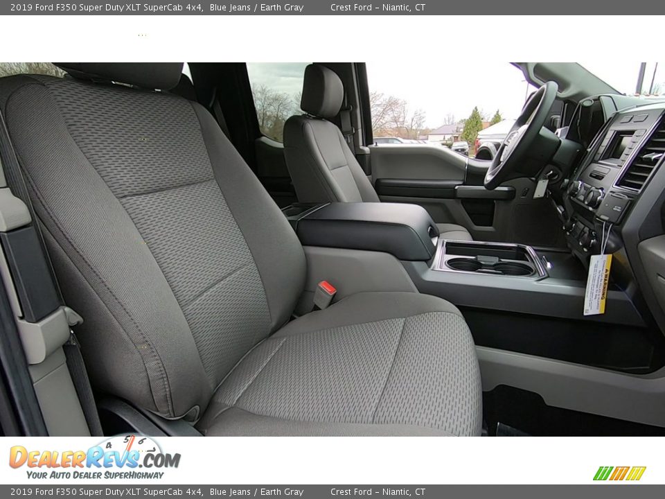 2019 Ford F350 Super Duty XLT SuperCab 4x4 Blue Jeans / Earth Gray Photo #23