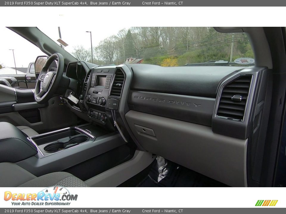 2019 Ford F350 Super Duty XLT SuperCab 4x4 Blue Jeans / Earth Gray Photo #24