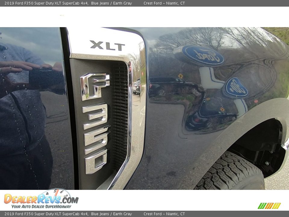 2019 Ford F350 Super Duty XLT SuperCab 4x4 Blue Jeans / Earth Gray Photo #25