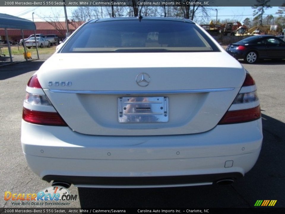 2008 Mercedes-Benz S 550 Sedan Arctic White / Cashmere/Savanna Photo #9