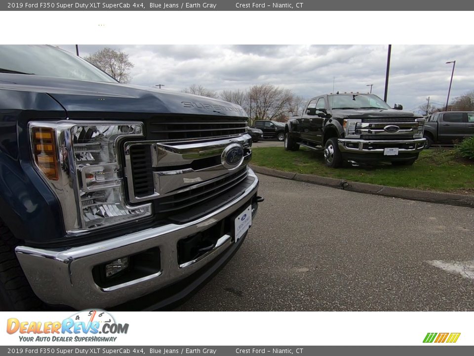 2019 Ford F350 Super Duty XLT SuperCab 4x4 Blue Jeans / Earth Gray Photo #27