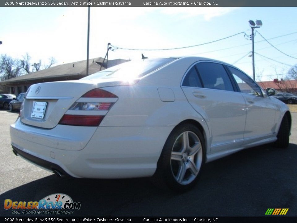 2008 Mercedes-Benz S 550 Sedan Arctic White / Cashmere/Savanna Photo #10