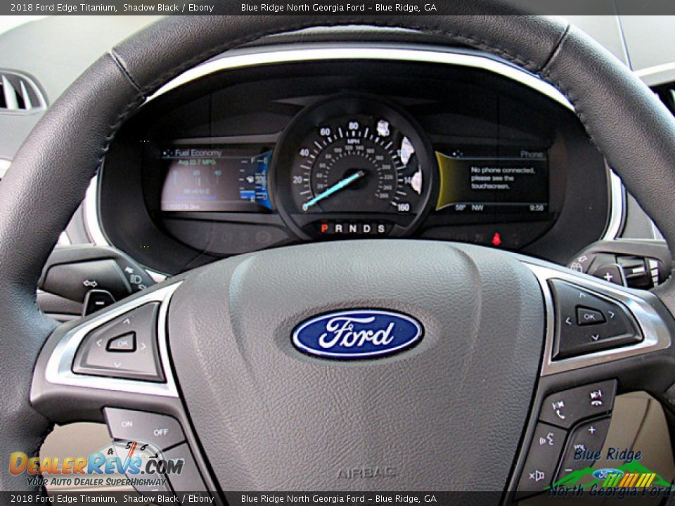 2018 Ford Edge Titanium Shadow Black / Ebony Photo #18