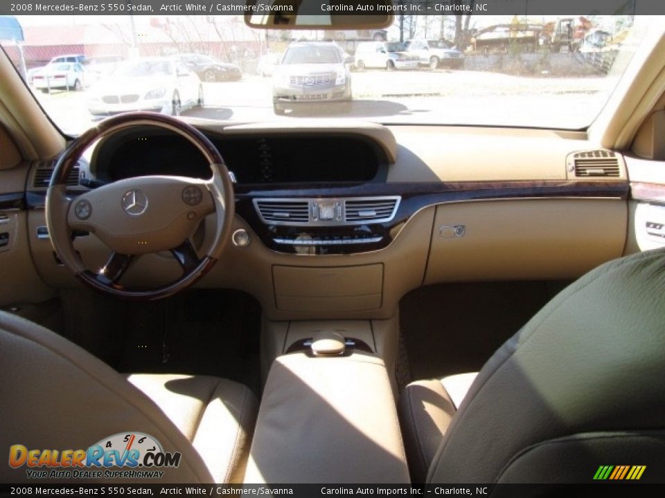 2008 Mercedes-Benz S 550 Sedan Arctic White / Cashmere/Savanna Photo #13