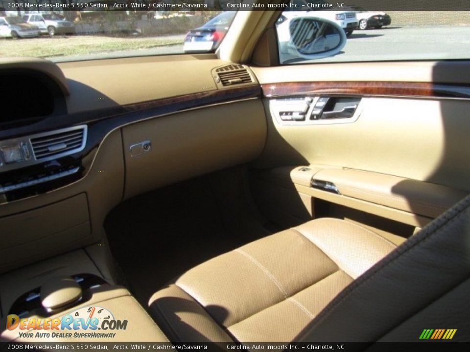 2008 Mercedes-Benz S 550 Sedan Arctic White / Cashmere/Savanna Photo #14