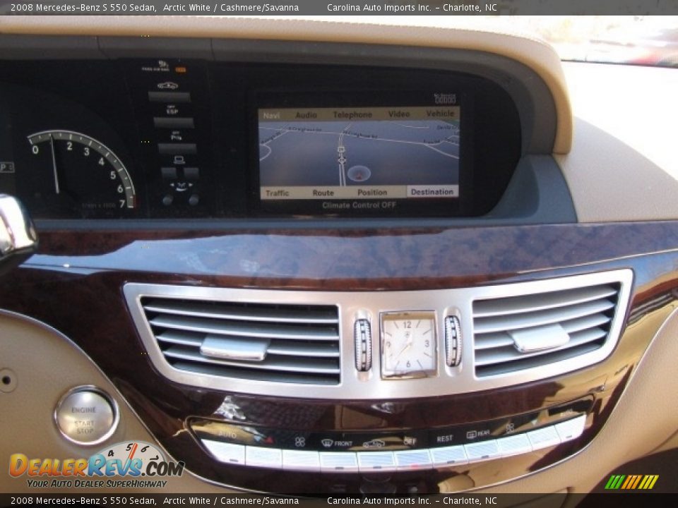 2008 Mercedes-Benz S 550 Sedan Arctic White / Cashmere/Savanna Photo #15