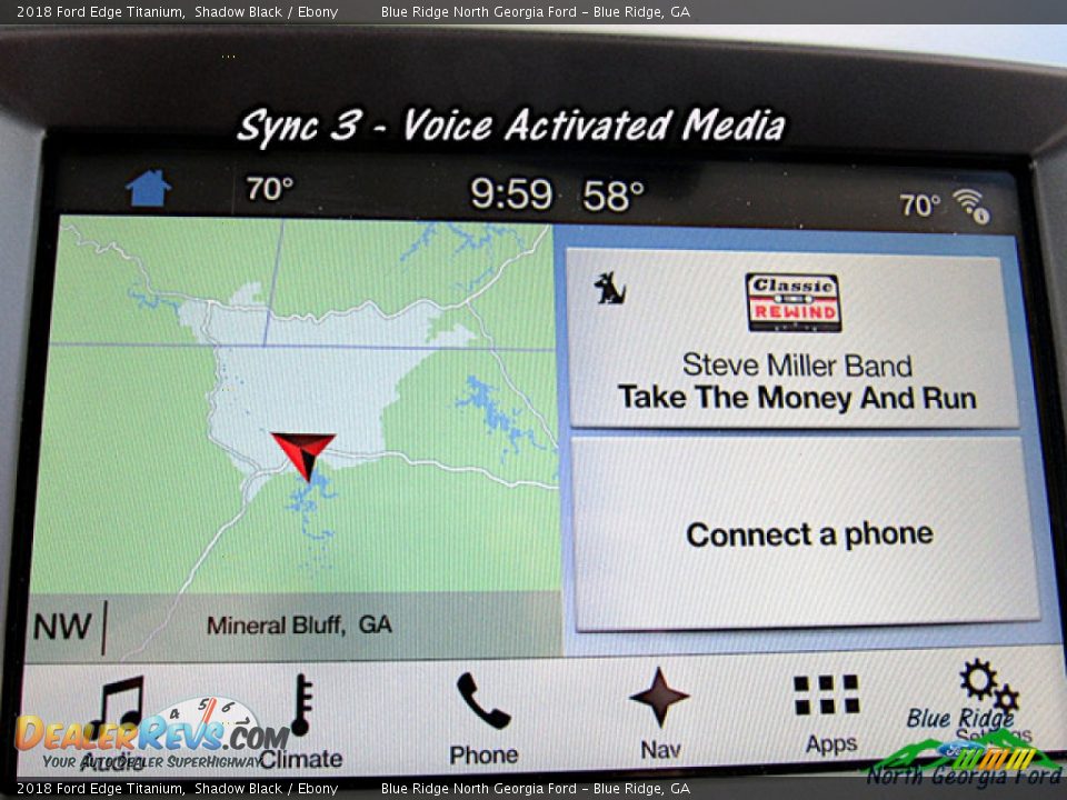 2018 Ford Edge Titanium Shadow Black / Ebony Photo #20