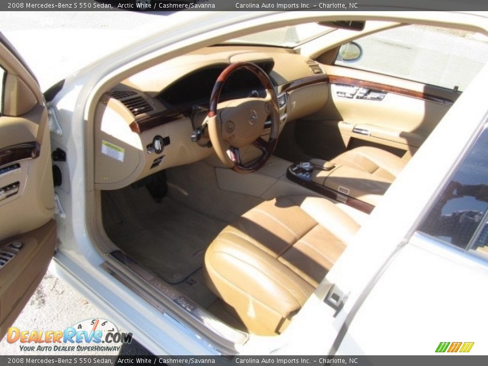2008 Mercedes-Benz S 550 Sedan Arctic White / Cashmere/Savanna Photo #17