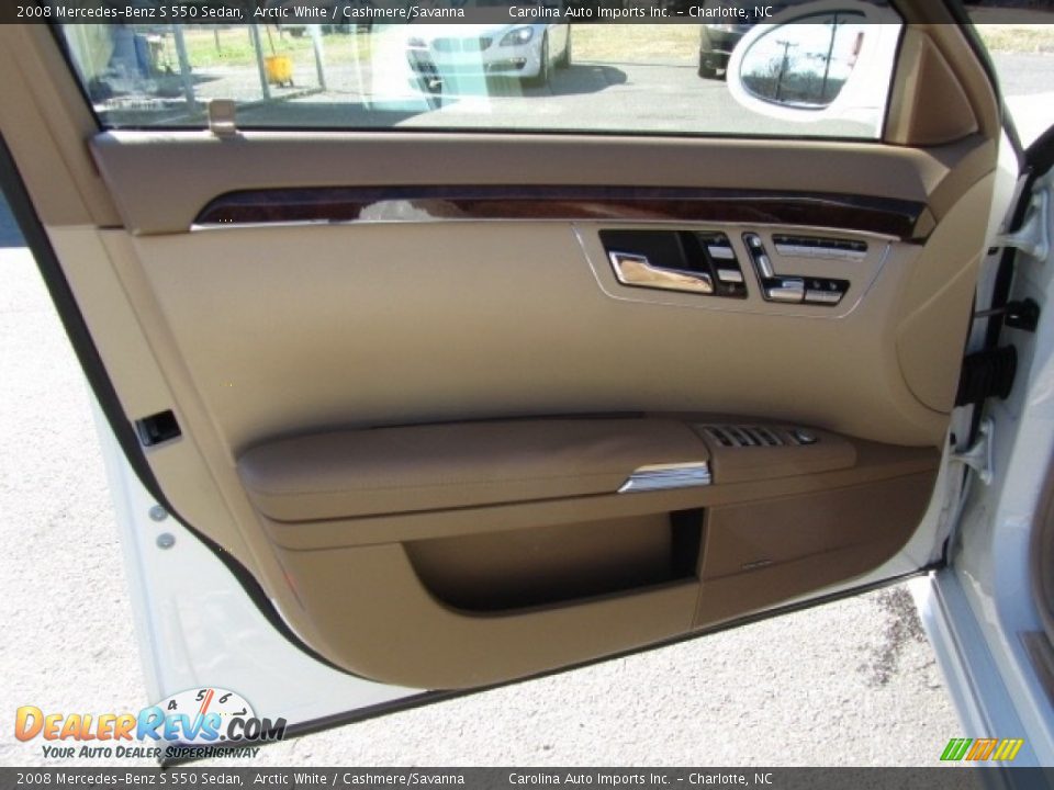 2008 Mercedes-Benz S 550 Sedan Arctic White / Cashmere/Savanna Photo #18