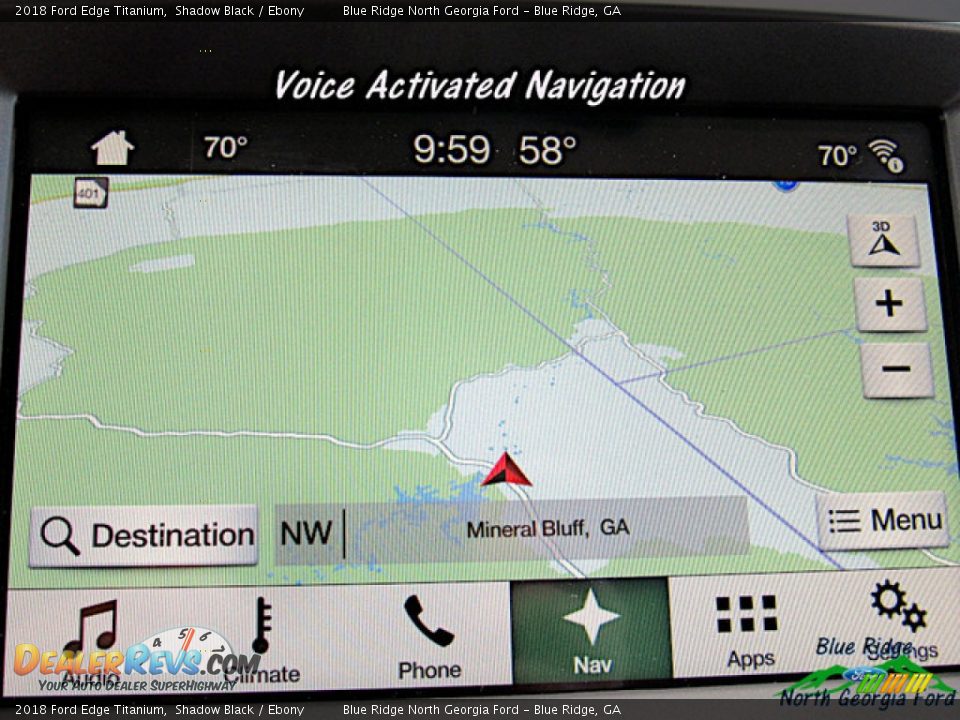 2018 Ford Edge Titanium Shadow Black / Ebony Photo #25