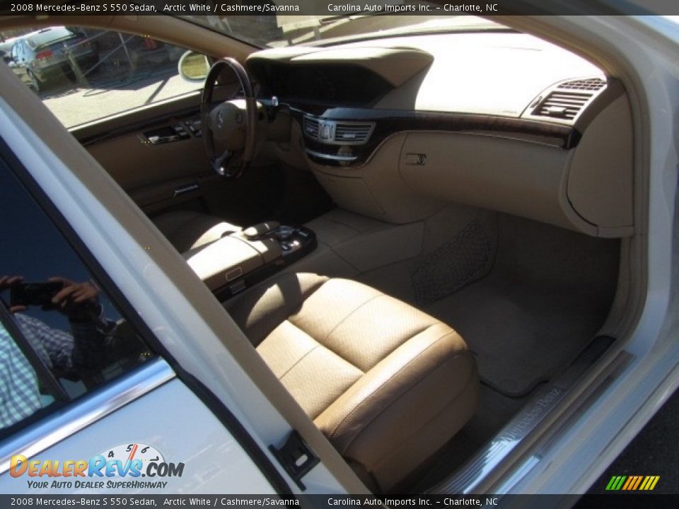 2008 Mercedes-Benz S 550 Sedan Arctic White / Cashmere/Savanna Photo #22