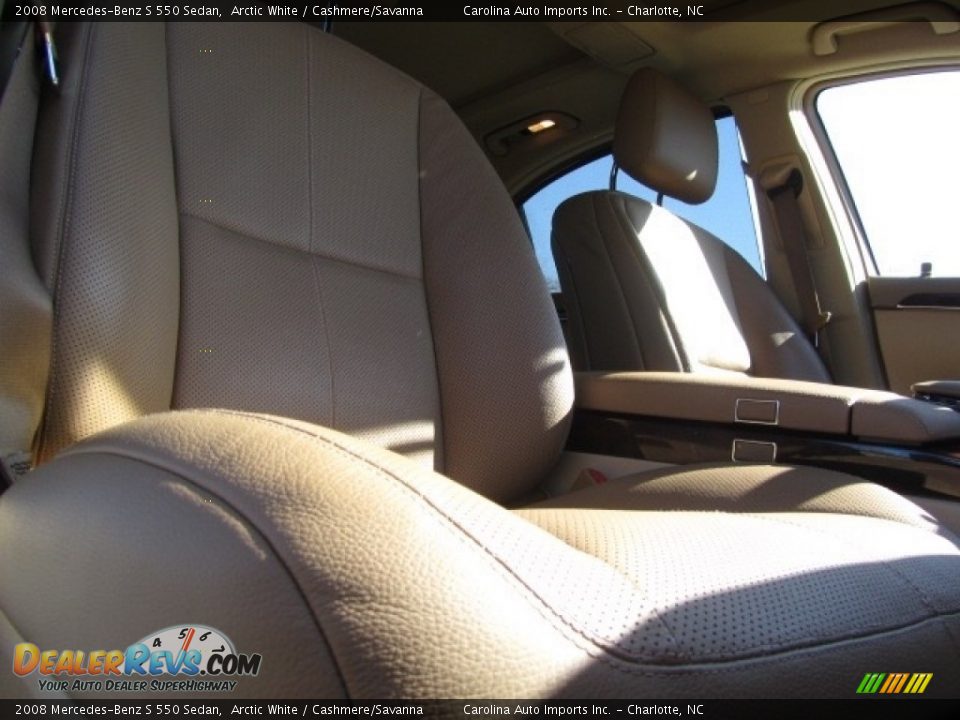 2008 Mercedes-Benz S 550 Sedan Arctic White / Cashmere/Savanna Photo #23