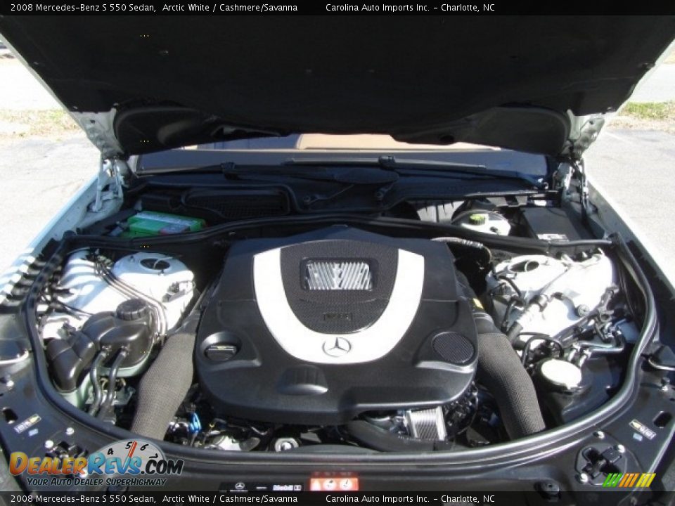 2008 Mercedes-Benz S 550 Sedan Arctic White / Cashmere/Savanna Photo #25