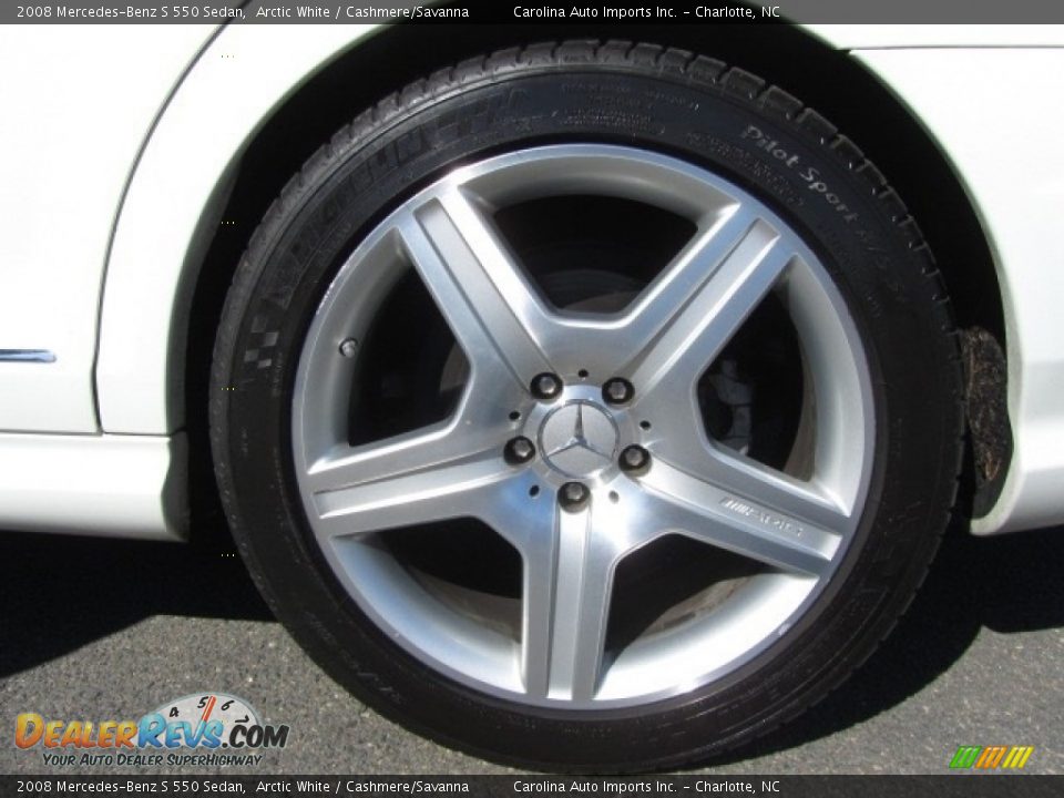 2008 Mercedes-Benz S 550 Sedan Arctic White / Cashmere/Savanna Photo #26