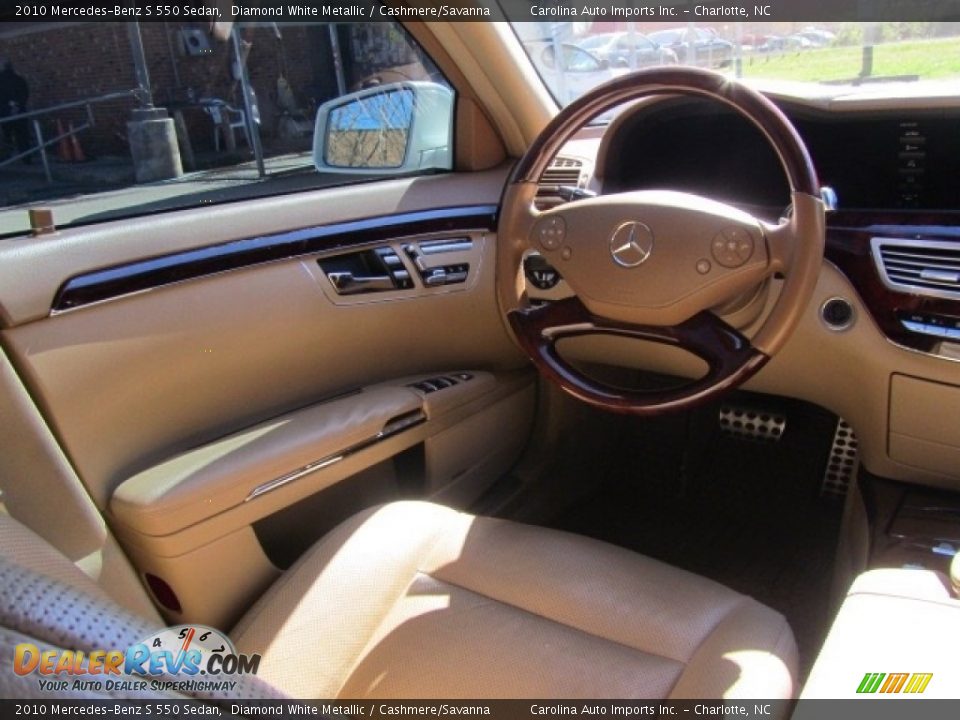 2010 Mercedes-Benz S 550 Sedan Diamond White Metallic / Cashmere/Savanna Photo #12