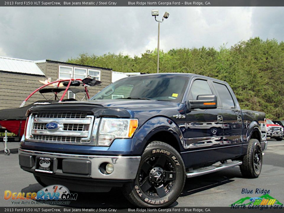 2013 Ford F150 XLT SuperCrew Blue Jeans Metallic / Steel Gray Photo #1