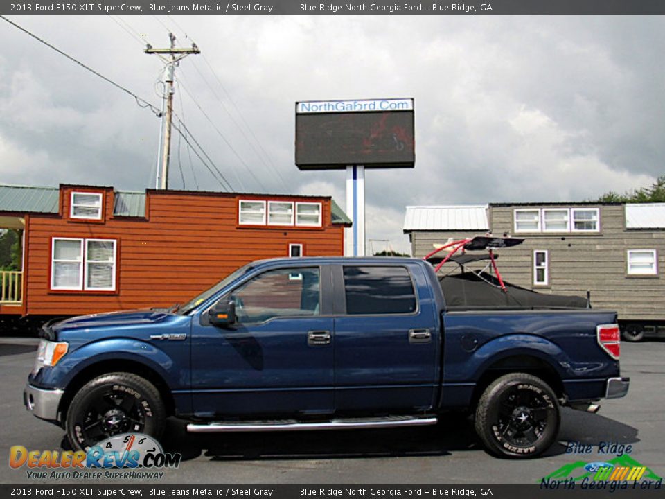 2013 Ford F150 XLT SuperCrew Blue Jeans Metallic / Steel Gray Photo #2