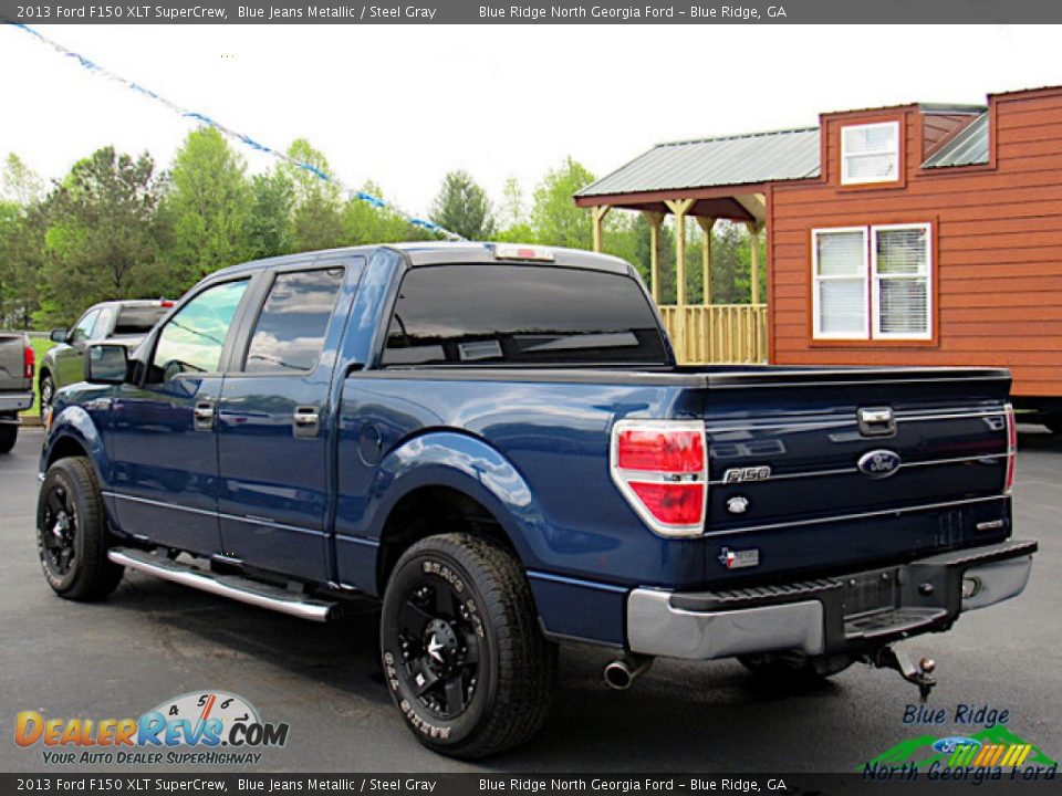 2013 Ford F150 XLT SuperCrew Blue Jeans Metallic / Steel Gray Photo #3