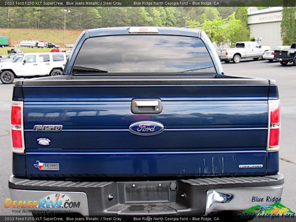 2013 Ford F150 XLT SuperCrew Blue Jeans Metallic / Steel Gray Photo #4