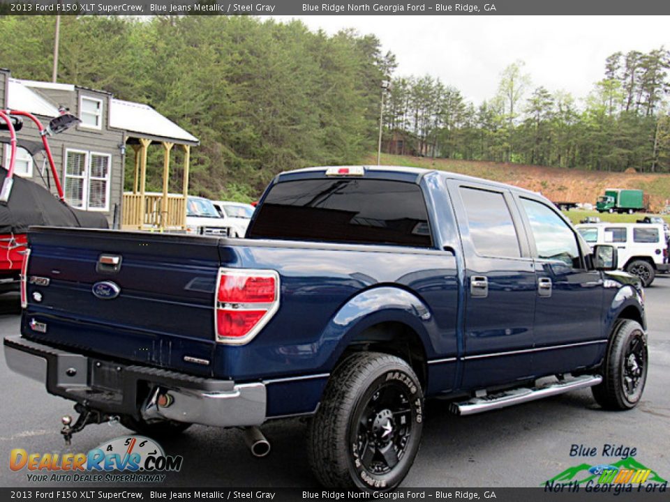 2013 Ford F150 XLT SuperCrew Blue Jeans Metallic / Steel Gray Photo #5