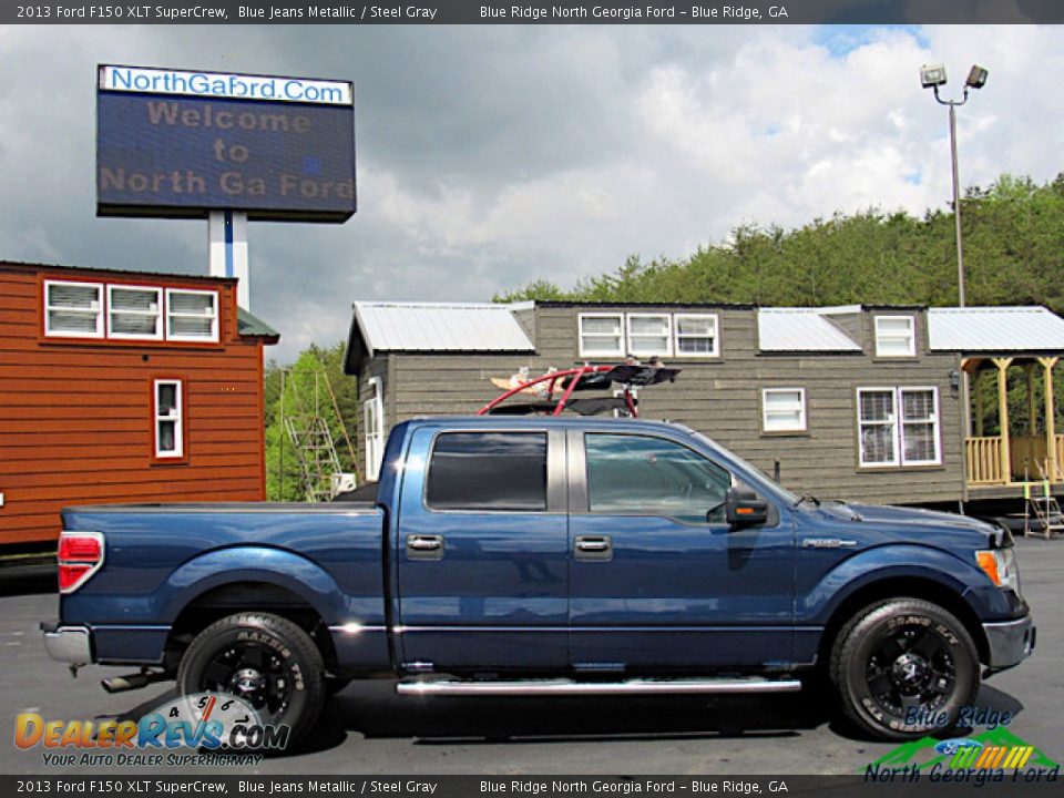 2013 Ford F150 XLT SuperCrew Blue Jeans Metallic / Steel Gray Photo #6
