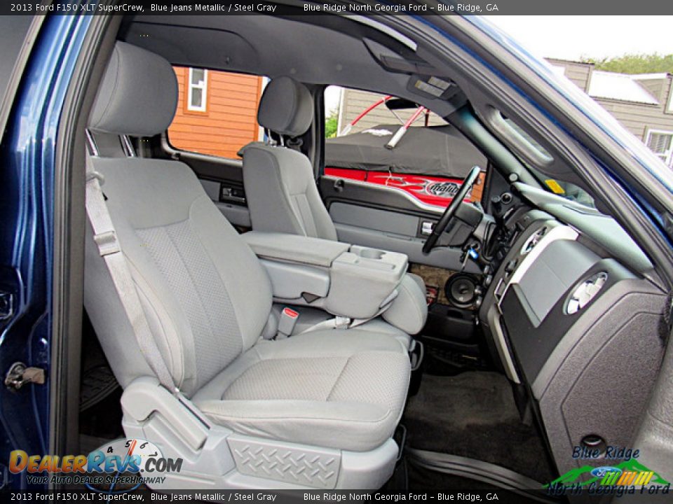 2013 Ford F150 XLT SuperCrew Blue Jeans Metallic / Steel Gray Photo #12