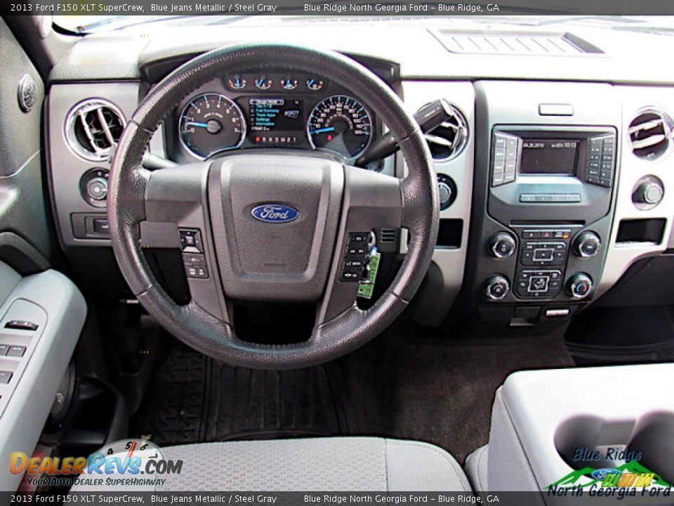 2013 Ford F150 XLT SuperCrew Blue Jeans Metallic / Steel Gray Photo #15