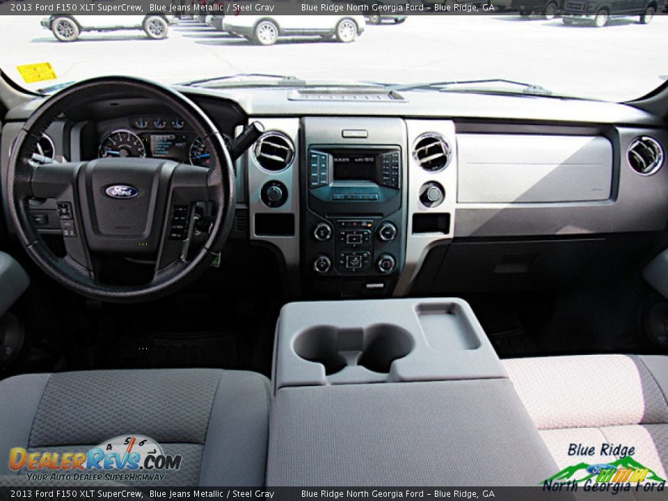 2013 Ford F150 XLT SuperCrew Blue Jeans Metallic / Steel Gray Photo #16
