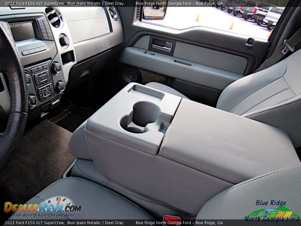 2013 Ford F150 XLT SuperCrew Blue Jeans Metallic / Steel Gray Photo #23