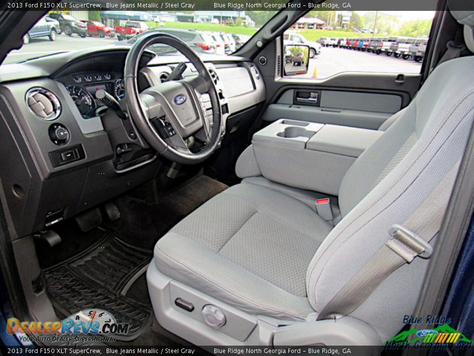 2013 Ford F150 XLT SuperCrew Blue Jeans Metallic / Steel Gray Photo #26