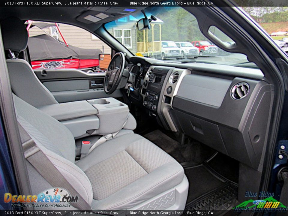 2013 Ford F150 XLT SuperCrew Blue Jeans Metallic / Steel Gray Photo #27