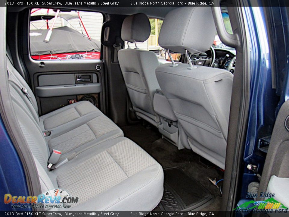 2013 Ford F150 XLT SuperCrew Blue Jeans Metallic / Steel Gray Photo #28