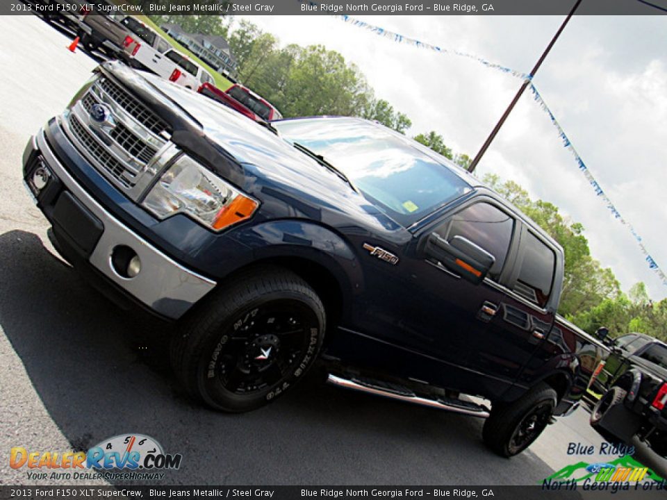 2013 Ford F150 XLT SuperCrew Blue Jeans Metallic / Steel Gray Photo #29