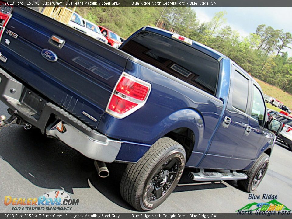 2013 Ford F150 XLT SuperCrew Blue Jeans Metallic / Steel Gray Photo #31