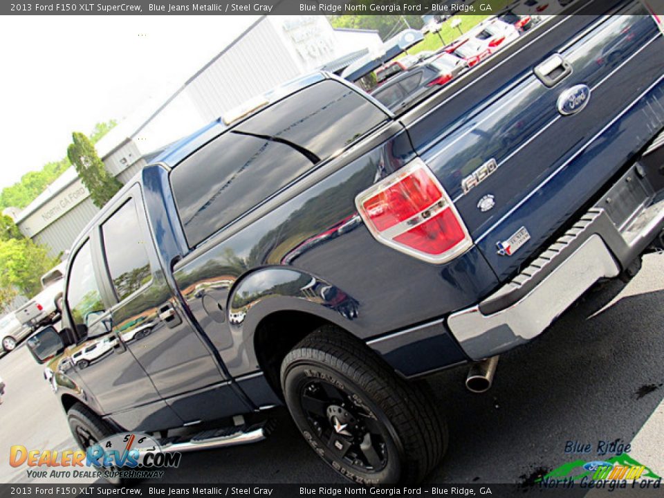 2013 Ford F150 XLT SuperCrew Blue Jeans Metallic / Steel Gray Photo #32