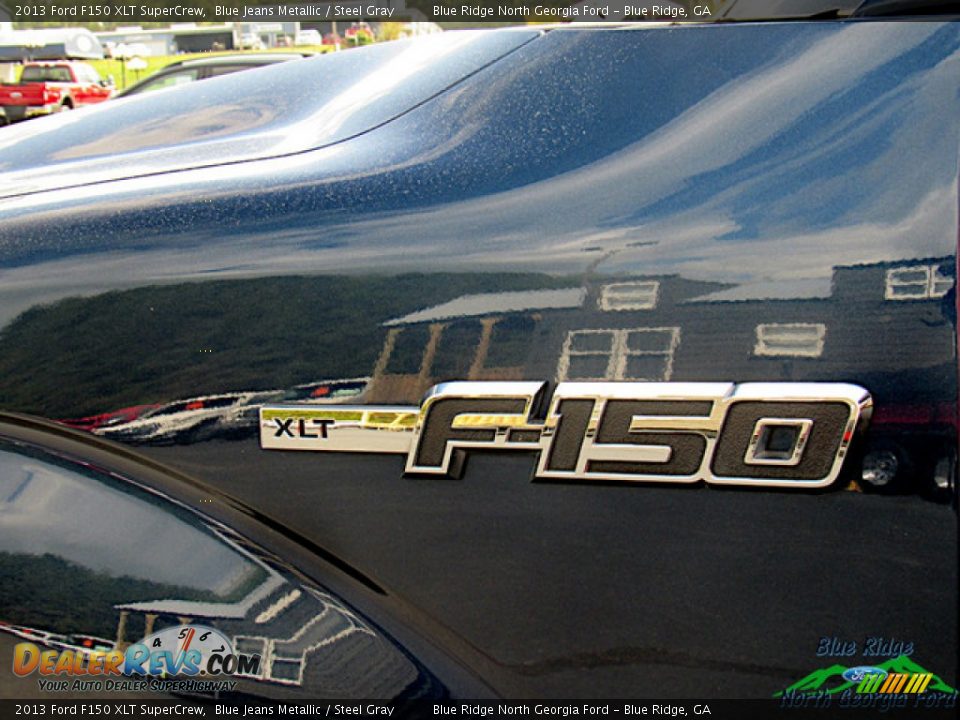 2013 Ford F150 XLT SuperCrew Blue Jeans Metallic / Steel Gray Photo #34
