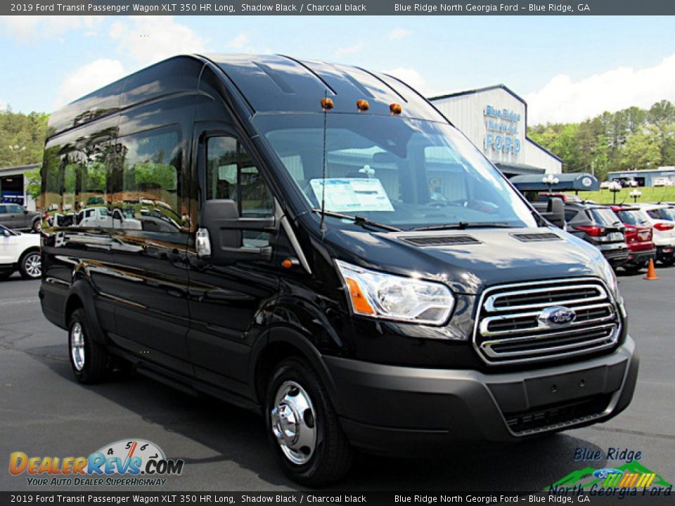 Front 3/4 View of 2019 Ford Transit Passenger Wagon XLT 350 HR Long Photo #7