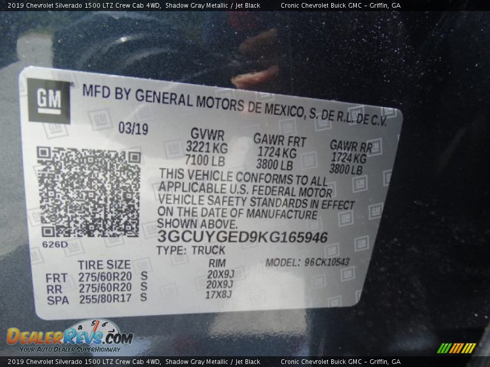 2019 Chevrolet Silverado 1500 LTZ Crew Cab 4WD Shadow Gray Metallic / Jet Black Photo #30