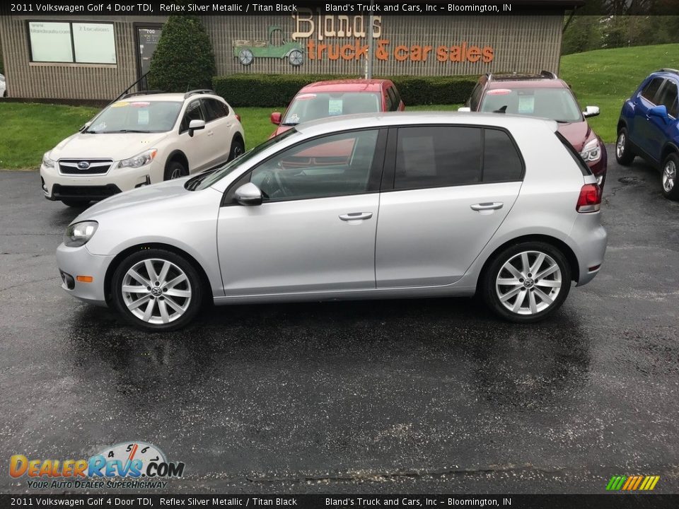2011 Volkswagen Golf 4 Door TDI Reflex Silver Metallic / Titan Black Photo #1