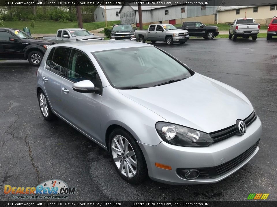 2011 Volkswagen Golf 4 Door TDI Reflex Silver Metallic / Titan Black Photo #4