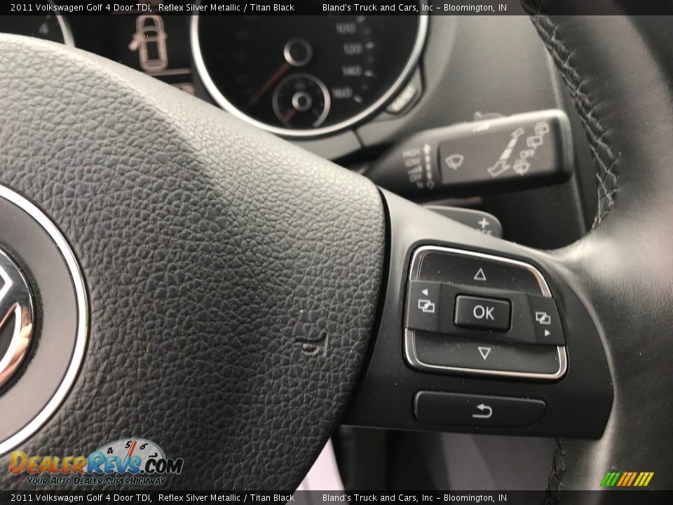 2011 Volkswagen Golf 4 Door TDI Reflex Silver Metallic / Titan Black Photo #15