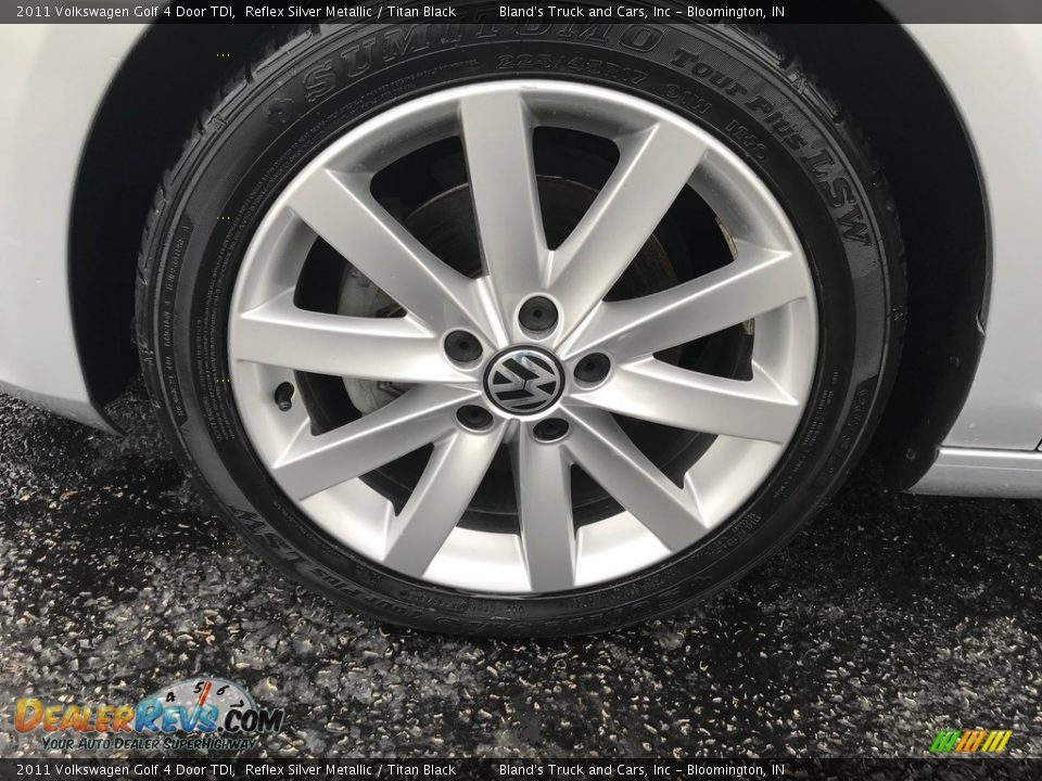 2011 Volkswagen Golf 4 Door TDI Reflex Silver Metallic / Titan Black Photo #25