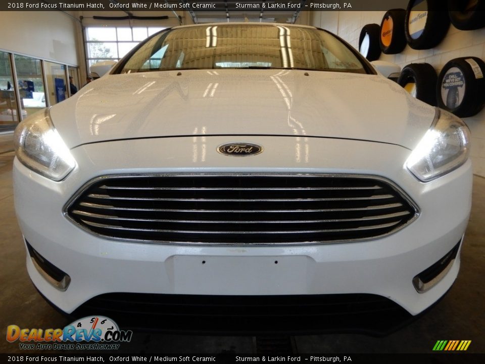 2018 Ford Focus Titanium Hatch Oxford White / Medium Soft Ceramic Photo #11